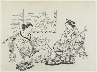 (Mitate de Matsukaze y Murasame), c. 1704-1706